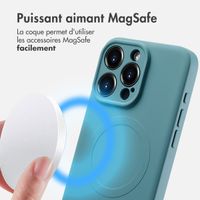 imoshion Coque Couleur avec MagSafe Apple iPhone 15 Pro Max - Smoke Green