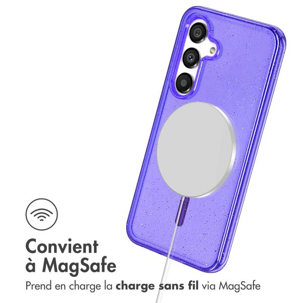 imoshion Coque Pailletée avec MagSafe Samsung Galaxy S24 - Paillettes Violet