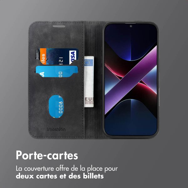 imoshion Étui de téléphone portefeuille Slim Xiaomi Poco X7 Pro - Noir