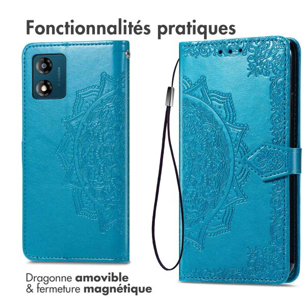 imoshion Etui de télephone Mandala Motorola Moto E13 - Turquoise