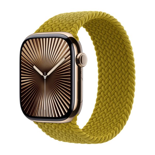 Apple 2 Pack Bracelet Solo tressé Apple Watch | 44/45/46/49 mm - Taille 7 - Lavender/ Chartreuse