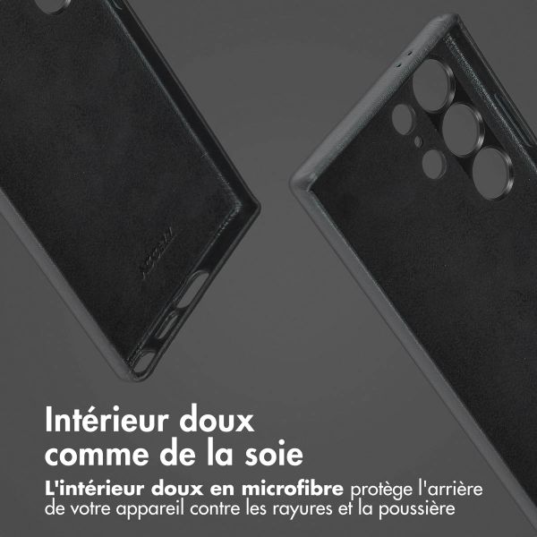 Accezz Étui de télephone portefeuille en cuir 2-en-1 avec MagSafe Samsung Galaxy S24 Ultra - Onyx Black