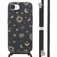 imoshion Coque design en silicone avec cordon Apple iPhone 17e / 16e - Sky Black