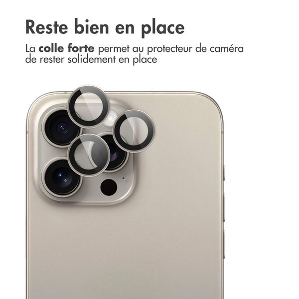 imoshion Lot de 2 protections d'objectif de caméra Apple iPhone 15 Pro / 15 Pro Max - Natural Titanium