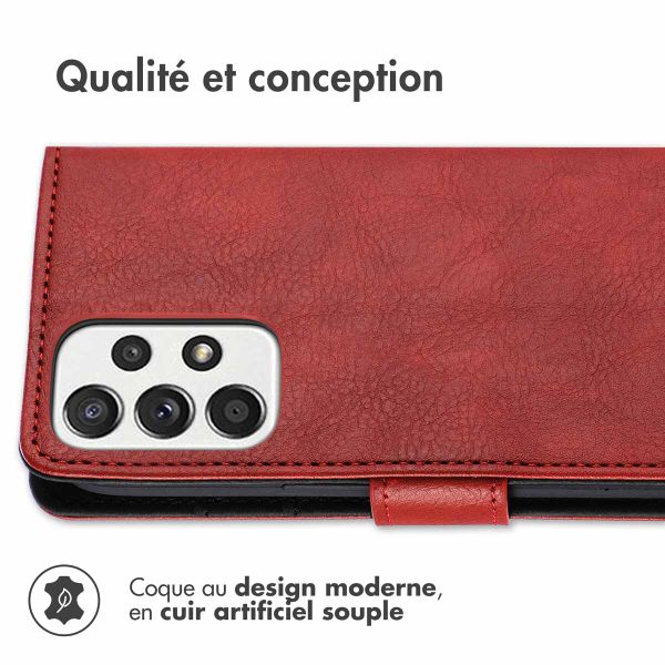 imoshion Étui de télephone portefeuille de luxe Samsung Galaxy A53 - Rouge