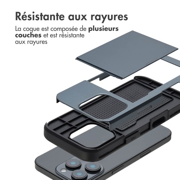 imoshion Coque arrière avec porte-cartes Apple iPhone 16 Pro - Bleu foncé