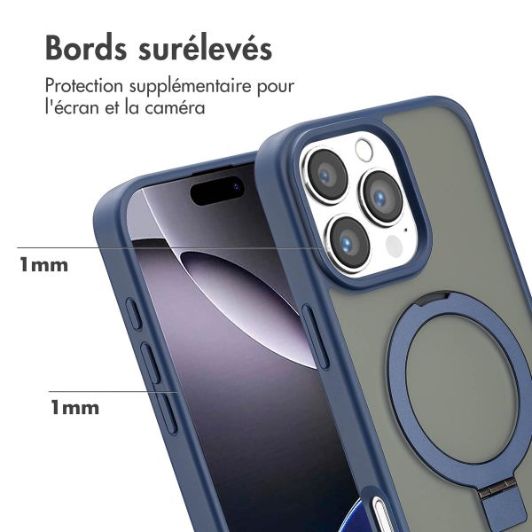 Accezz Coque Ring Stand avec MagSafe Apple iPhone 16 Pro Max - Bleu