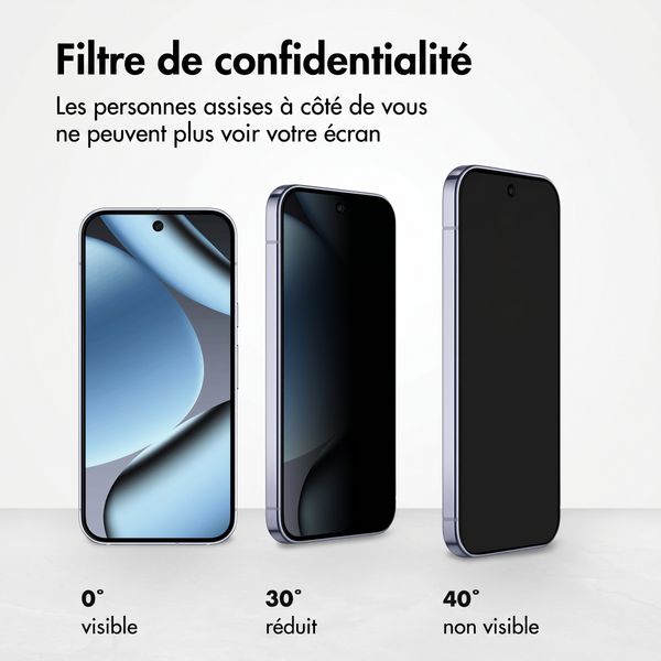 Accezz Protection d'écran en verre trempé Privacy Google Pixel 11 Pro