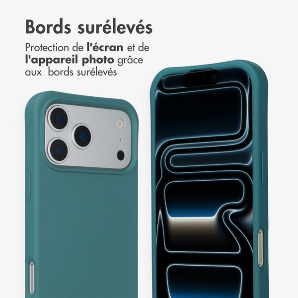 imoshion Coque arrière Color avec cordon amovible et MagSafe Apple iPhone 17 Pro Max - Vert foncé