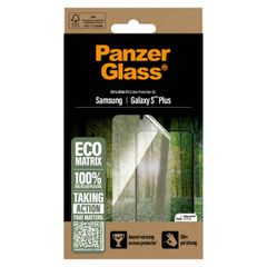 PanzerGlass Protection d'écran Matrix Recycled Ultra-Wide Fit Anti-bactérienne avec applicateur Samsung Galaxy S25 Plus