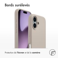 Accezz Coque Liquid Silicone avec MagSafe Apple iPhone 17 - Stone