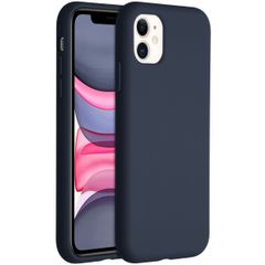 Accezz Coque Liquid Silicone Apple iPhone 11 - Bleu foncé