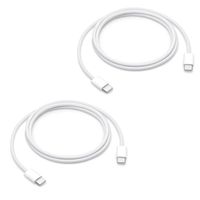 Apple Lot de 2 câbles de recharge USB-C vers USB-C d'origine 60 W - 1 mètre - Blanc