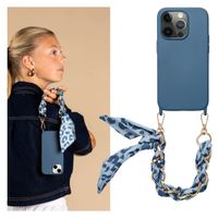 Selencia Coque avec dragonne de luxe Apple iPhone 14 Pro - Bleu