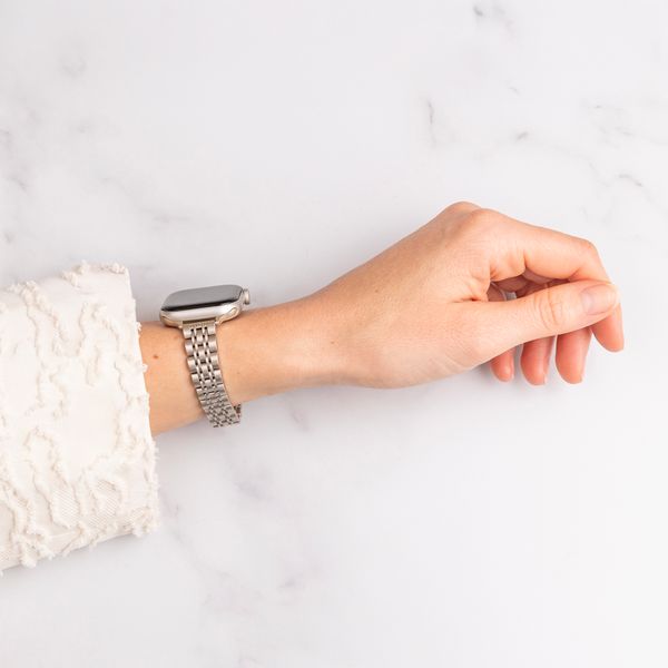 Selencia Bracelet en acier slim style Jubilee Apple Watch | 38/40/41/42 mm - Starlight