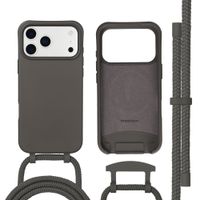 imoshion Coque arrière Color avec cordon amovible et MagSafe Apple iPhone 17 Pro Max - Black Coffee
