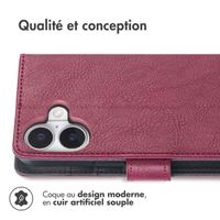 imoshion Étui de télephone portefeuille de luxe Apple iPhone 17 - Bordeaux