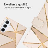 imoshion Étui de télephone portefeuille Design Samsung Galaxy A56 - Beige Graphic