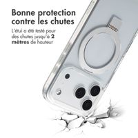 Accezz Coque Ring Stand avec MagSafe Apple iPhone 17 Pro Max - Transparent