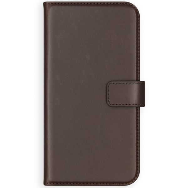 Selencia Étui portefeuille en cuir véritable Samsung Galaxy S21 Plus - Marron