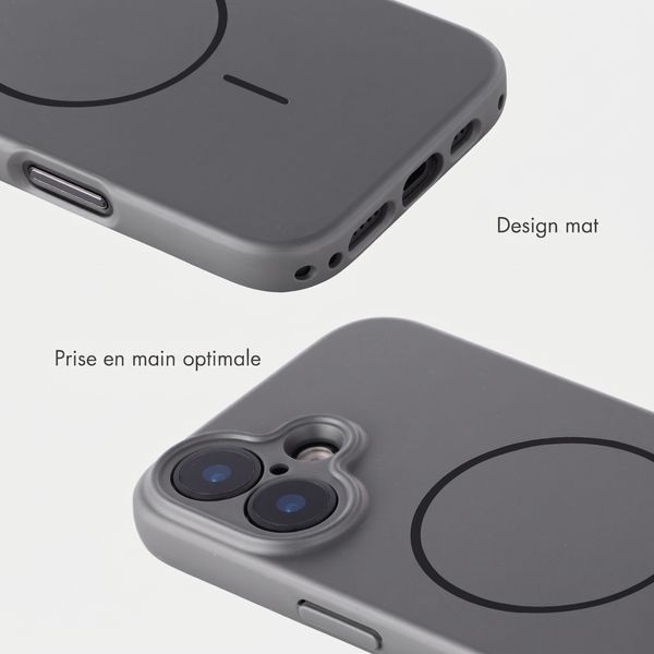Accezz Coque Grip avec MagSafe Apple iPhone 17 - Gris