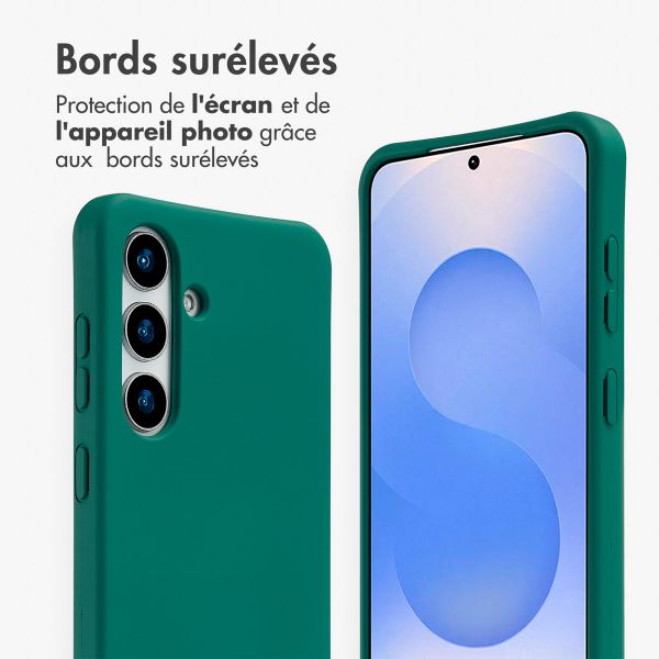 imoshion Coque arrière Color avec cordon amovible et MagSafe Samsung Galaxy S25 / S24 - Vert foncé