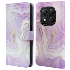 imoshion Étui de télephone portefeuille Design Xiaomi Redmi Note 14 Pro Plus (5G) - Purple Marble