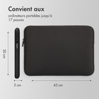 Accezz Pochette ordinateur 17 pouces - Noir