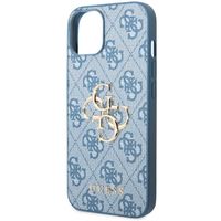 Guess Coque 4G Metal Logo Backcover Apple iPhone 14 - Bleu