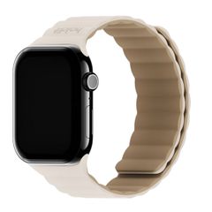 Holdit Bracelet en silicone magnétique Apple Watch | 38/40/41/42 mm - Light Beige / Beige