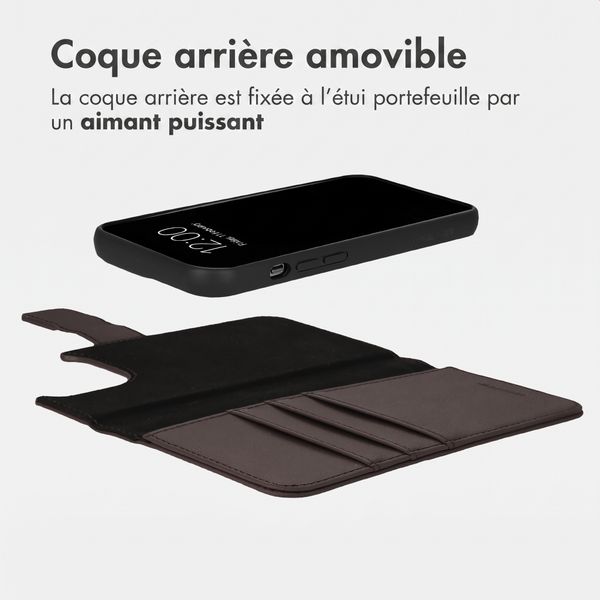imoshion Étui portefeuille luxe 2-en-1 amovible Apple iPhone 13 Pro - Marron