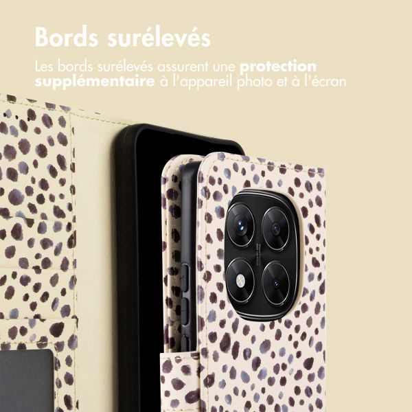 imoshion Étui de télephone portefeuille Design Xiaomi Redmi Note 14 Pro (5G) / 14 Pro Plus (5G) - Black And White Dots