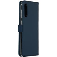 Selencia Étui portefeuille en cuir véritable Samsung Galaxy A50 / A30s - Bleu