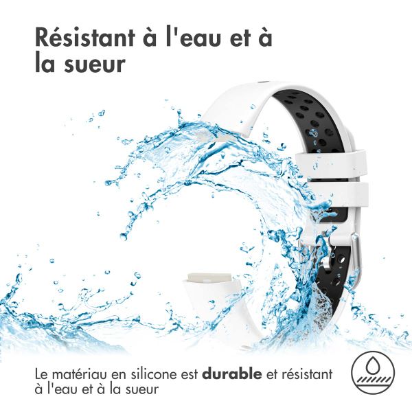 imoshion Bracelet sport silicone Fitbit Luxe - White / Black
