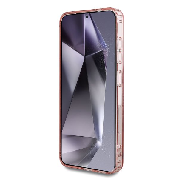 Guess Coque MagSafe IML Glitter Gradient Samsung Galaxy S25 - Rose