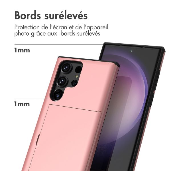 imoshion Coque arrière avec porte-cartes Samsung Galaxy S23 Ultra - Rose Doré