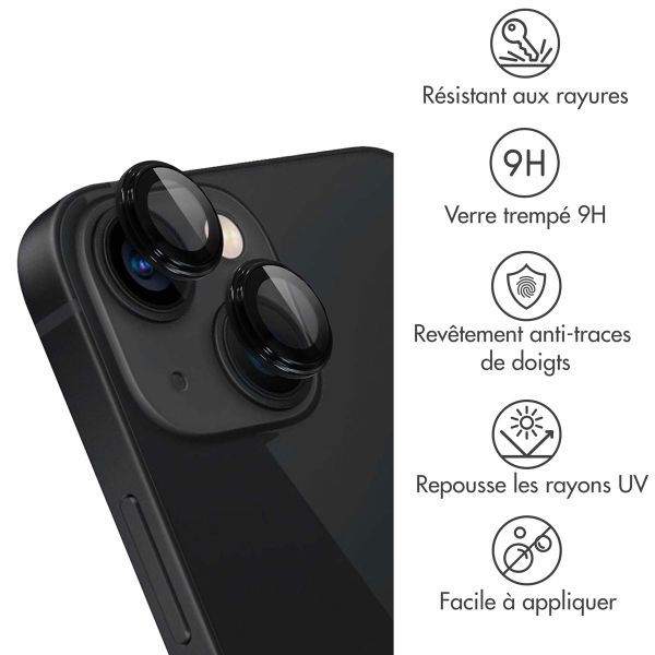 imoshion ﻿Lot de 2 protections d'objectif de caméra Apple iPhone 13 - Noir