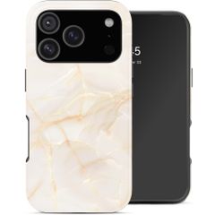 Selencia Coque arrière Vivid Apple iPhone 17 Pro - Golden Beige Marble