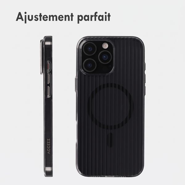 Accezz Coque arrière Lite avec MagSafe | Fluted | Apple iPhone 16 Pro - Noir