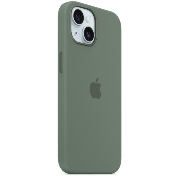 Apple Coque en silicone MagSafe Apple iPhone 15 - Cypress