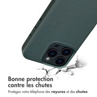 Accezz Coque arrière en cuir avec MagSafe Apple iPhone 16 Pro Max - Cedar Green