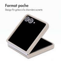 Accezz Coque Liquid Silicone Samsung Galaxy Z Flip 8 - Stone