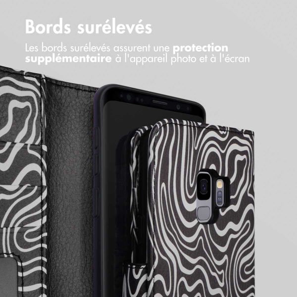 imoshion Étui de télephone portefeuille Design Samsung Galaxy S9 - Black And White