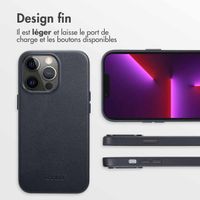 Accezz Coque arrière en cuir avec MagSafe Apple iPhone 13 Pro - Onyx Black