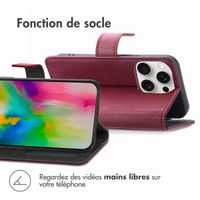 imoshion Étui de télephone portefeuille de luxe Apple iPhone 16 Pro Max - Bordeaux