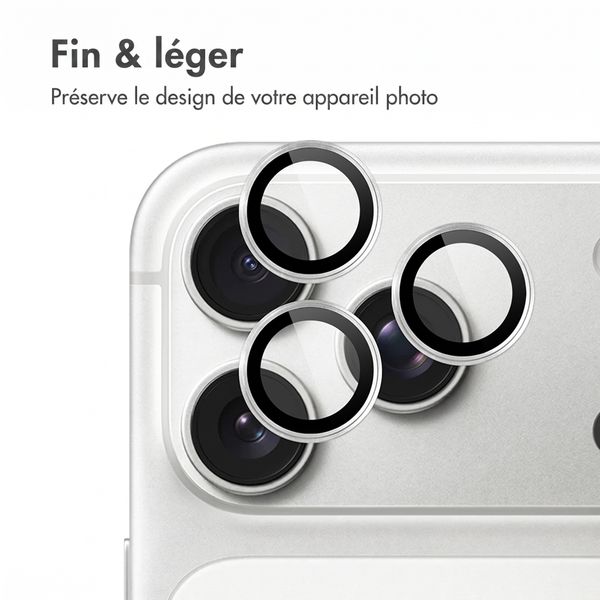 imoshion Lot de 2 protections d'objectif de caméra pour Apple iPhone 18 Pro / 18 Pro Max - Argent