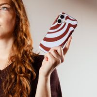 Selencia Coque arrière Vivid Apple iPhone 12 (Pro) - Dream Swirl Chocolate