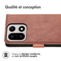 imoshion Étui de télephone portefeuille de luxe OnePlus 15 - Marron