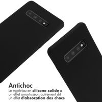 imoshion Coque en silicone avec cordon Samsung Galaxy S10 Plus - Noir