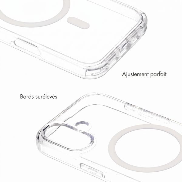 Selencia Coque arrière Rivièra MagSafe avec crochets amovibles Apple iPhone 16 - Transparent